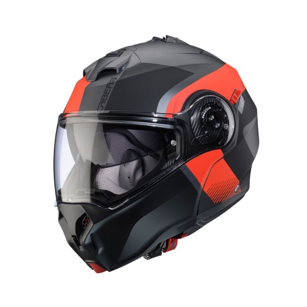 Caberg Caberg Duke Evo Indy Matt Gun Metal/Red Fluo/Black Helmet